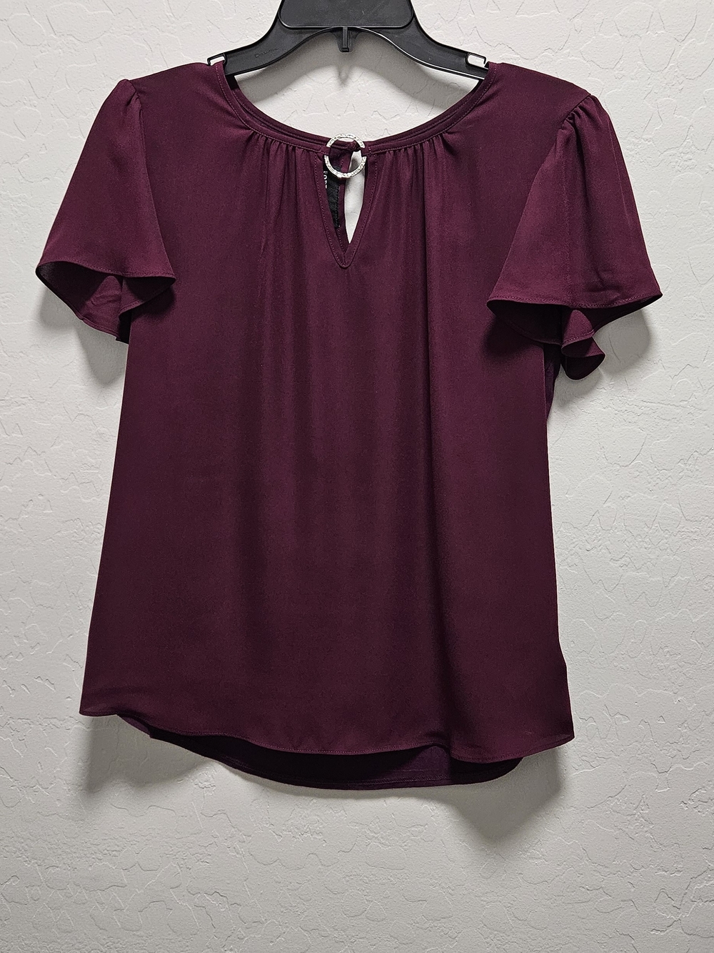 Fortune+Ivy Women's Plum Flutter Sleeve Blouse XS Stitch Fix